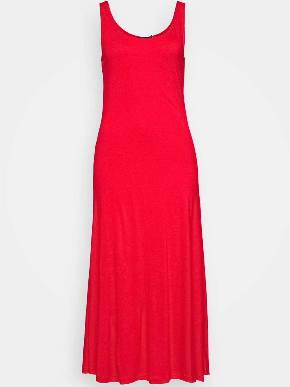 Ralph Lauren Red Maxi Scoop Neck Dress